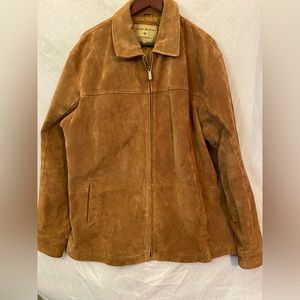 Boston Harbour Outdoorwear Men’s Soft Brown / Tan Leather Jacket Coat XL